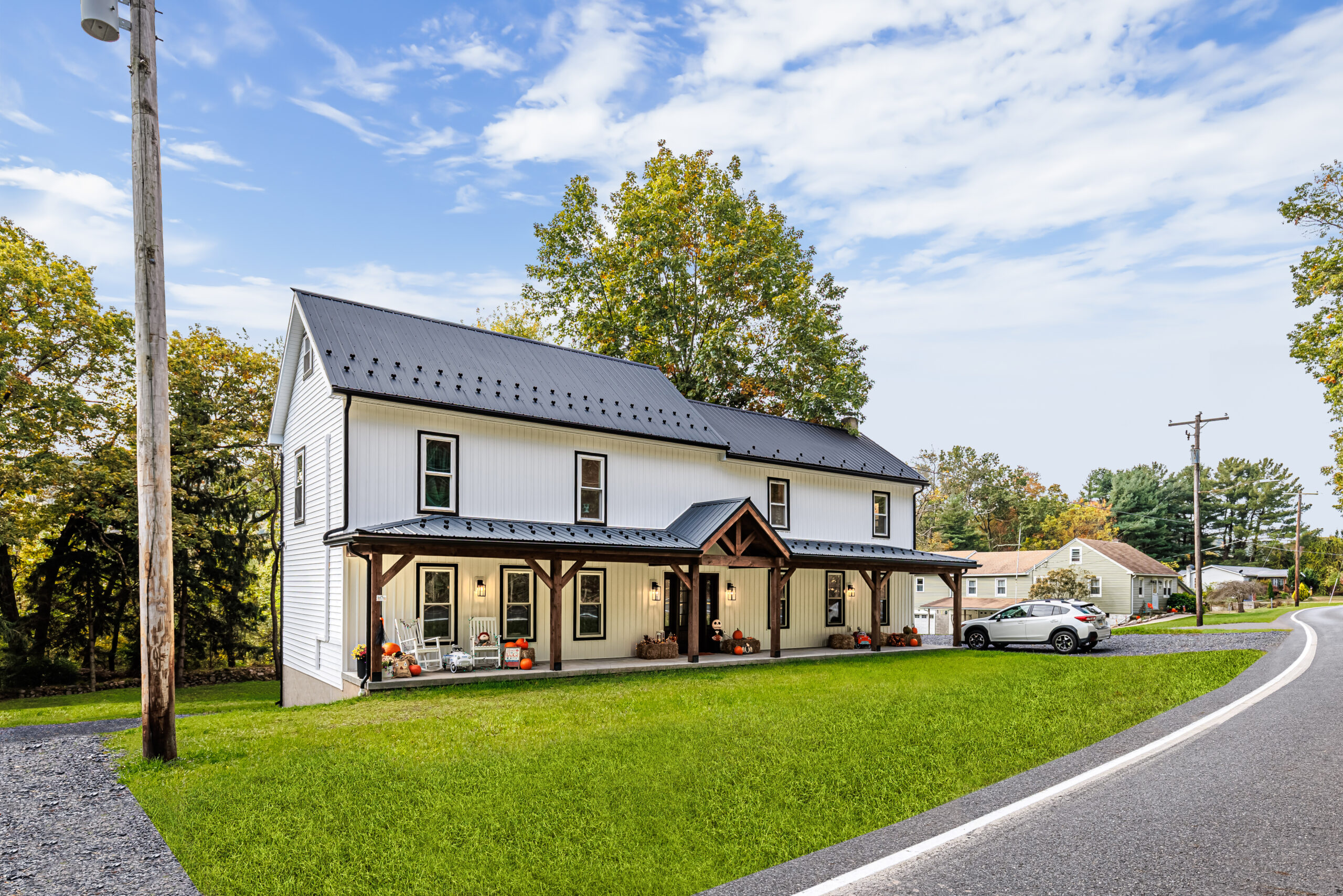 front view of a new home