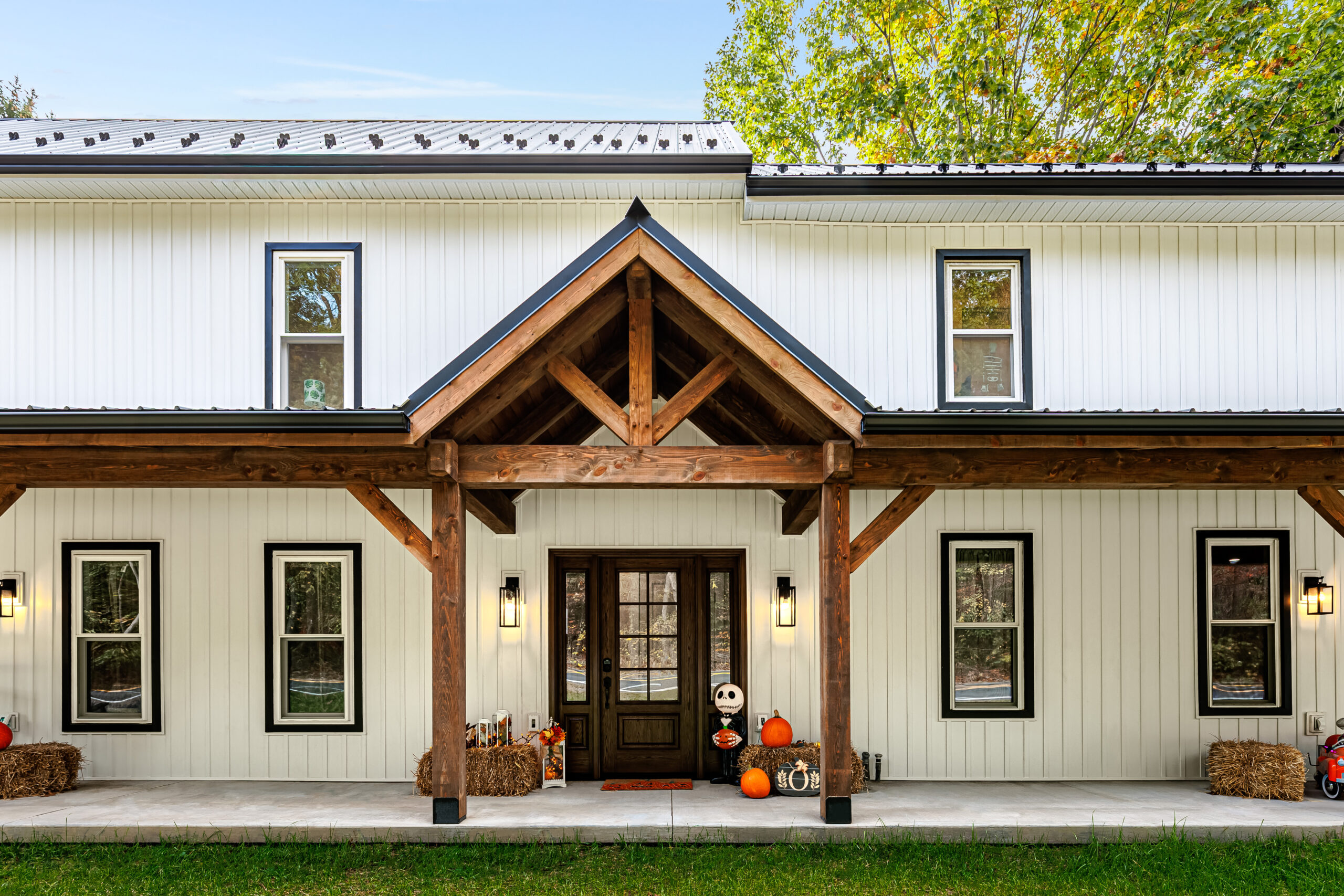front porch of a new home